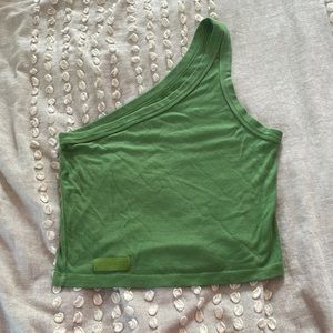 Green one shoulder SETActive top